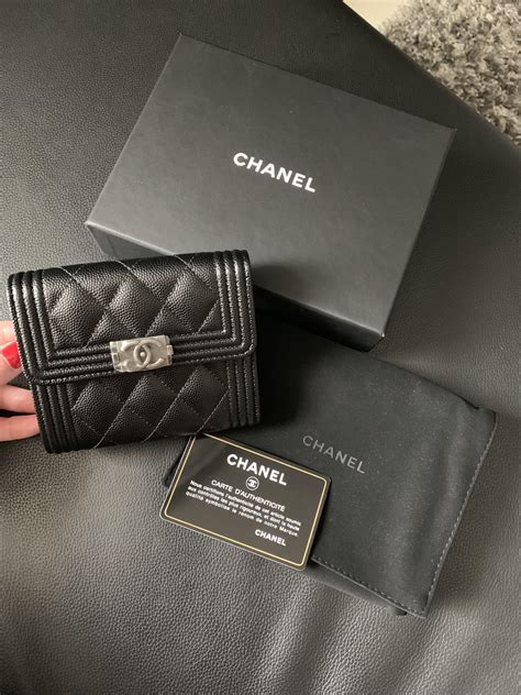 chanel boy wallet inside|Chanel boy small wallet.